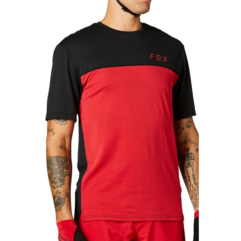 Fox Flexair Delta Short Sleeve Jersey - L - Chili