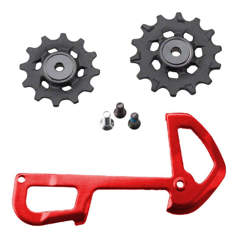 SRAM 12 Speed Eagle Jockey Wheels And Inner Cage - Red - Suit X01 Eagle