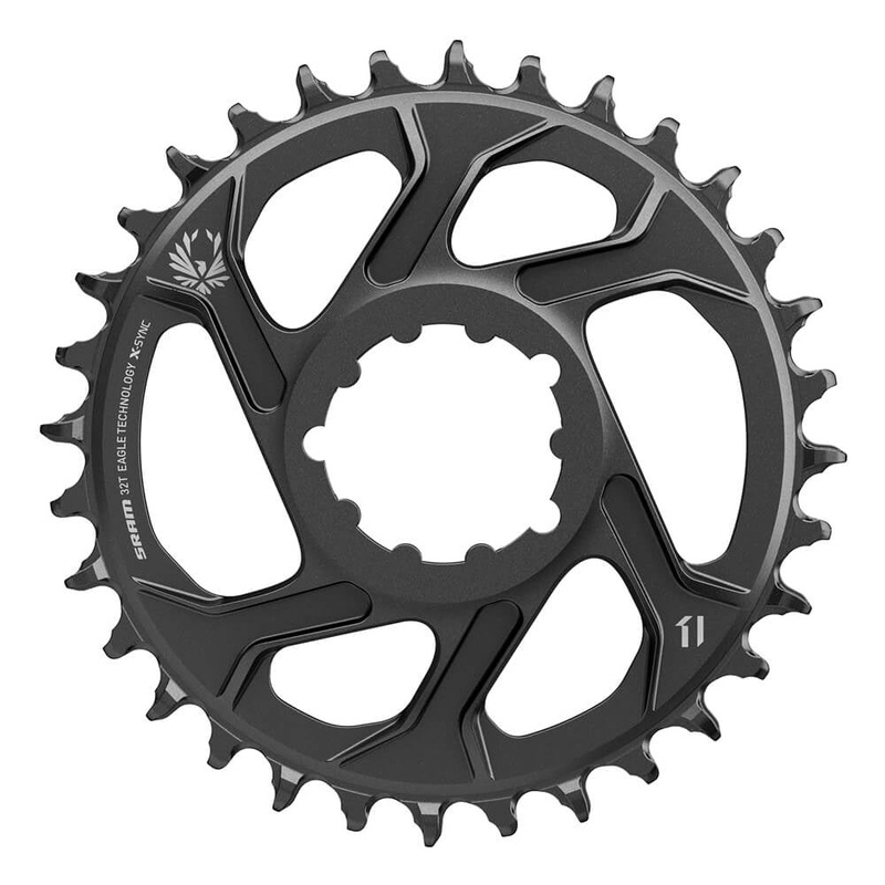 SRAM X-SYNC 2 12 Speed Cold Forged Direct Mount Chainring - SRAM Direct Mount - 3mm Boost - Round - Black - 32T