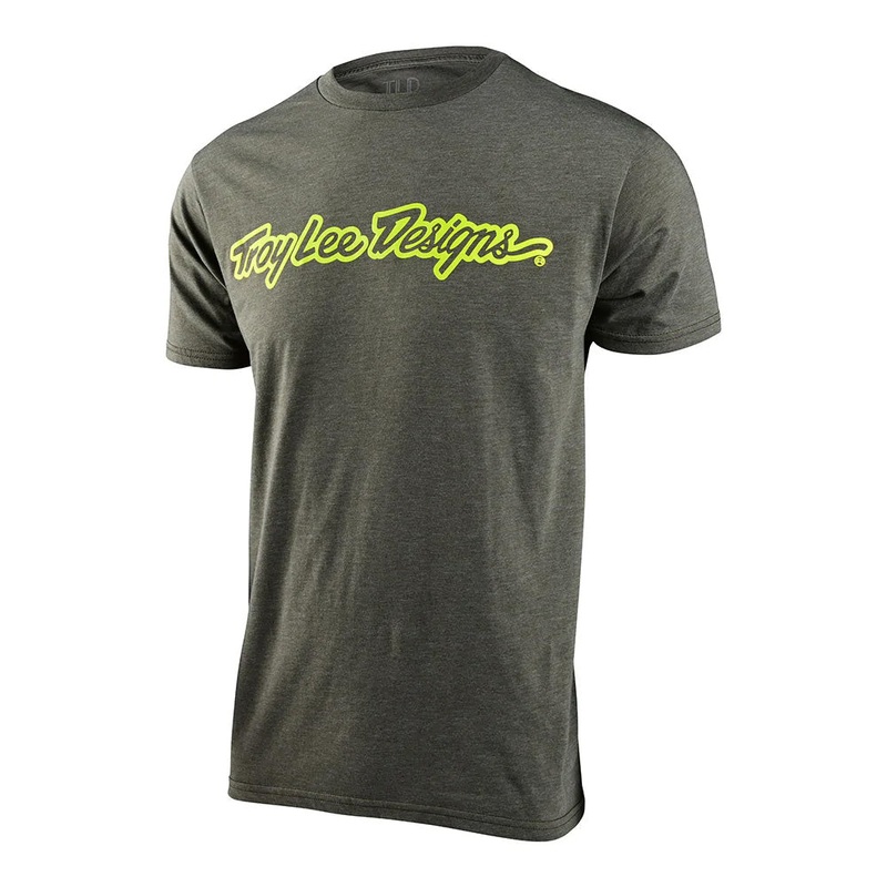 TLD Signature Tee - M - Olive Heather