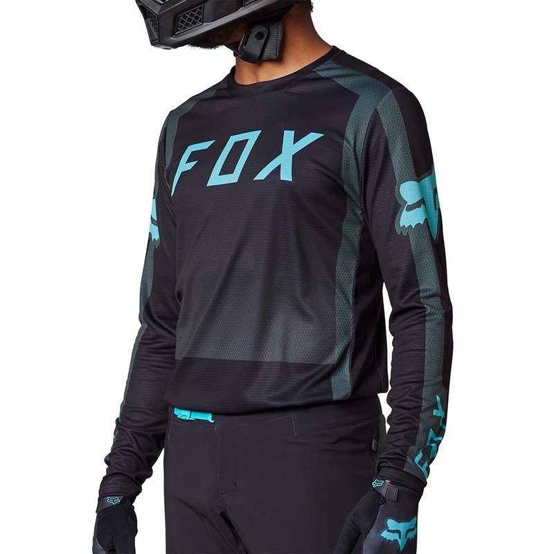 Fox Defend Race Long Sleeve Jersey - L - Emerald