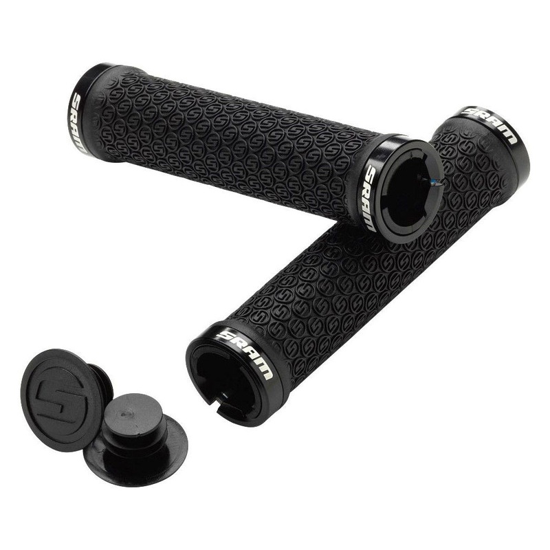 SRAM Lock On Grips - Dual Lock On - Black With Black Clamps