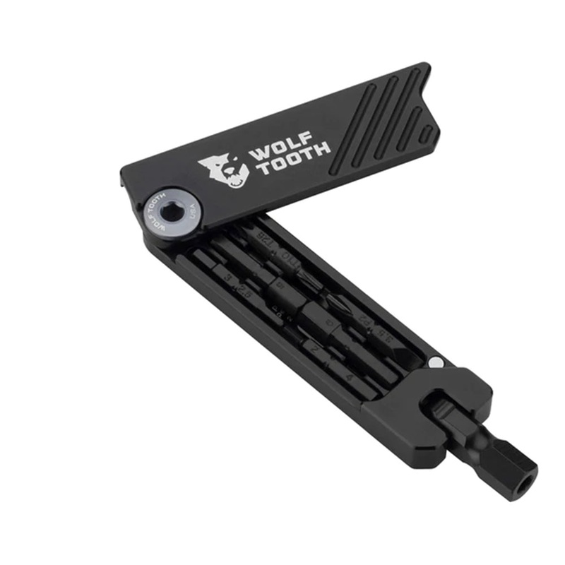 Wolf Tooth 6-Bit Hex Wrench Multi Tool - Black - Orange Bolt - Without Keyring