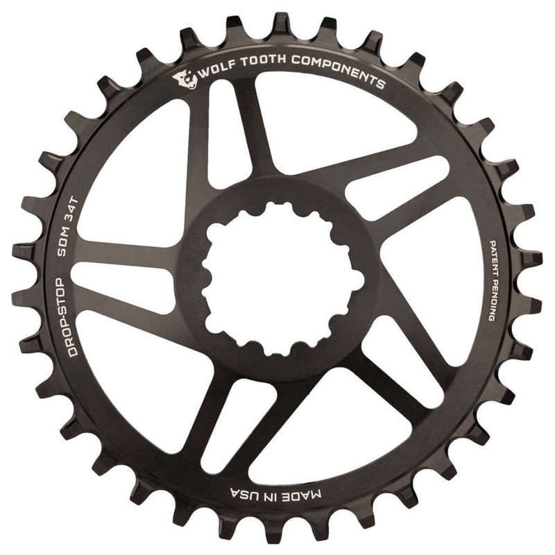 Wolf Tooth Direct Mount Drop-Stop Chainring - SRAM Direct Mount - 6mm Non Boost - Round - Black - 9-12 Speed - 30T