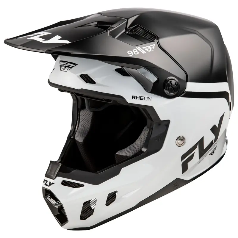 Fly Racing Youth Formula CC Objective Helmet  - Black/White - Youth Large