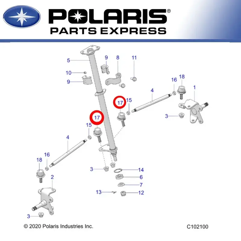NEW GENUINE POLARIS 2021 OUTLAW 70 INNER TIE ROD ENDS SET OF 2 7061303 X2 OEM
