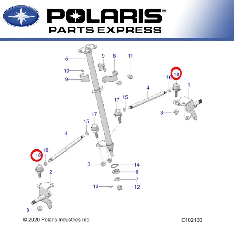 NEW GENUINE POLARIS 2021 OUTLAW 70 OUTER TIE ROD ENDS SET OF 2 7061304 X2 OEM
