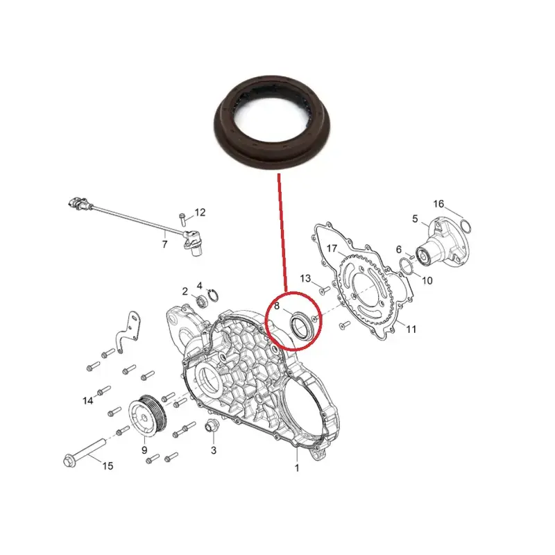 NEW GENUINE POLARIS MAGNETO COVER FLANGE SEAL 2012-2018 RZR RANGER ACE 3610176