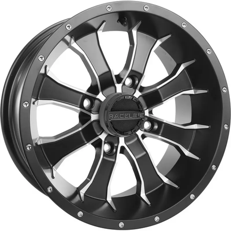 RACELINE MAMBA WHEEL 14X7 4/110 5 2 ( 10MM) BLK/MACHINED