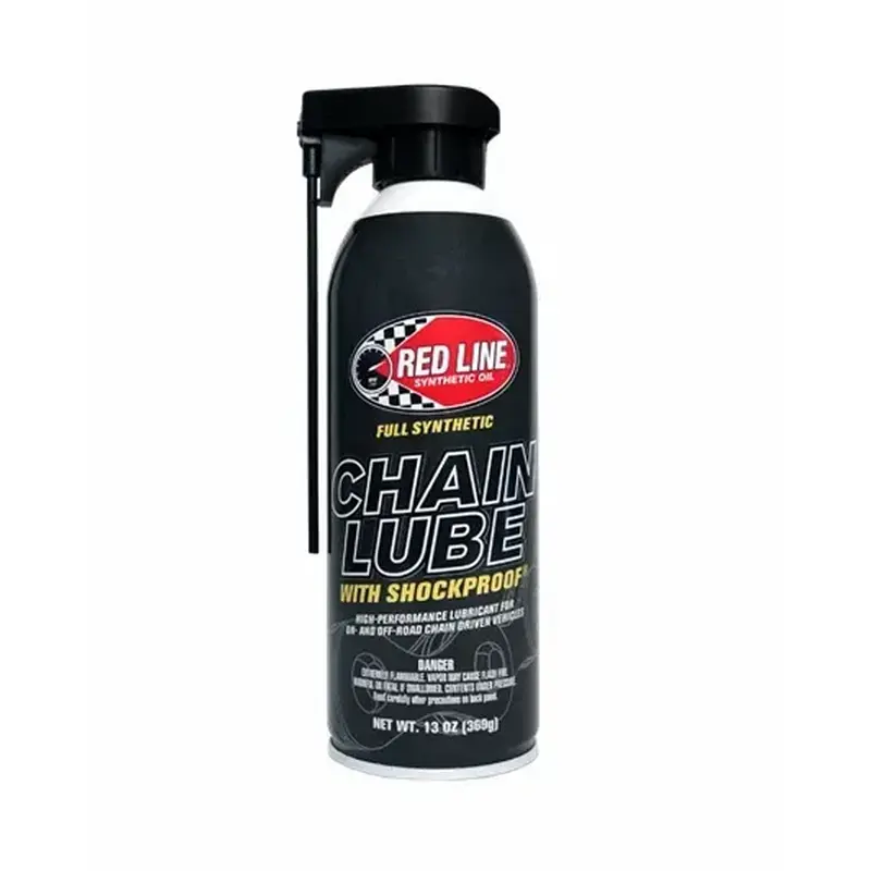 Red Line Oil Full Synthetic Motorcycle Chain Lube with Shockproof 13oz.
