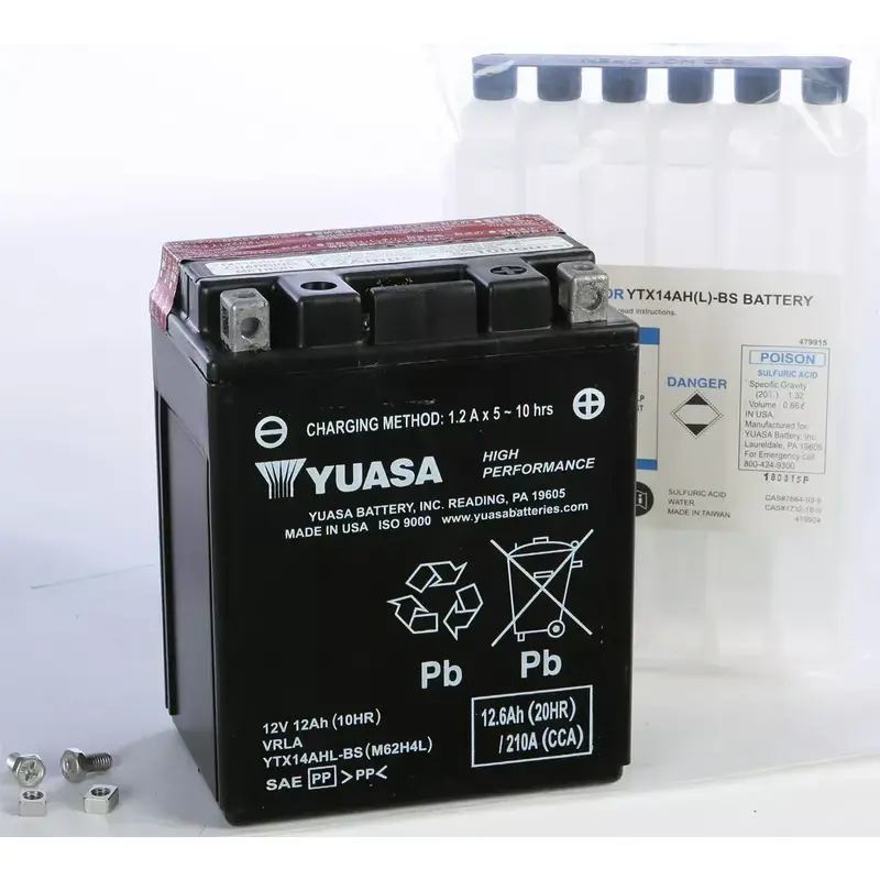 Yuasa YUAM62H4L High Performance Maintenance Free Battery