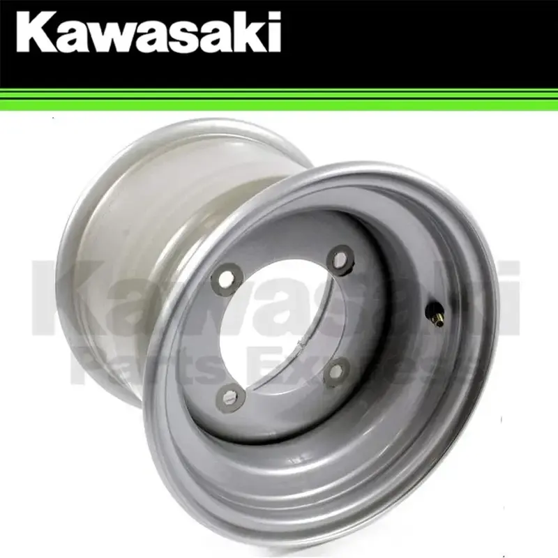 NEW 1998-2008 GENUINE OEM KAWASAKI MULE FLAT SILVER RIM 10X8.5  KAF620 KAF950