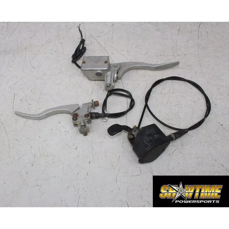 07 YAMAHA RAPTOR 350 THUMB THROTTLE W CABLE CLUTCH PERCH FRONT MASTER CYLINDER