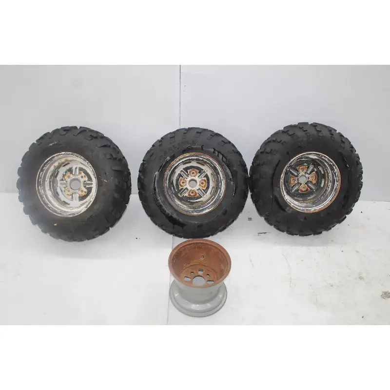 2002 HONDA RANCHER 350 TRX350TE 2X4 ES FRONT REAR WHEELS RIMS W TIRES