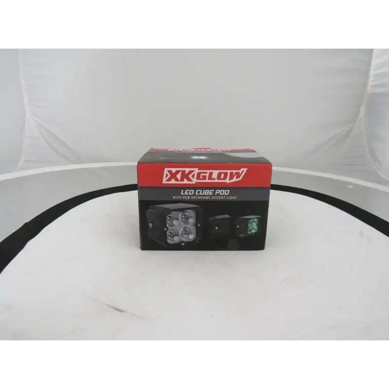 XK GLOW 20W ROUND RGB POD LIGHTS FOG BEAM PART#XK065003-FO