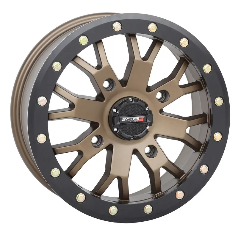 SYSTEM 3 SB4 BL WHEEL 15X7 4 3 ( 15MM) 4/137 MATTE BRONZE/BLACK