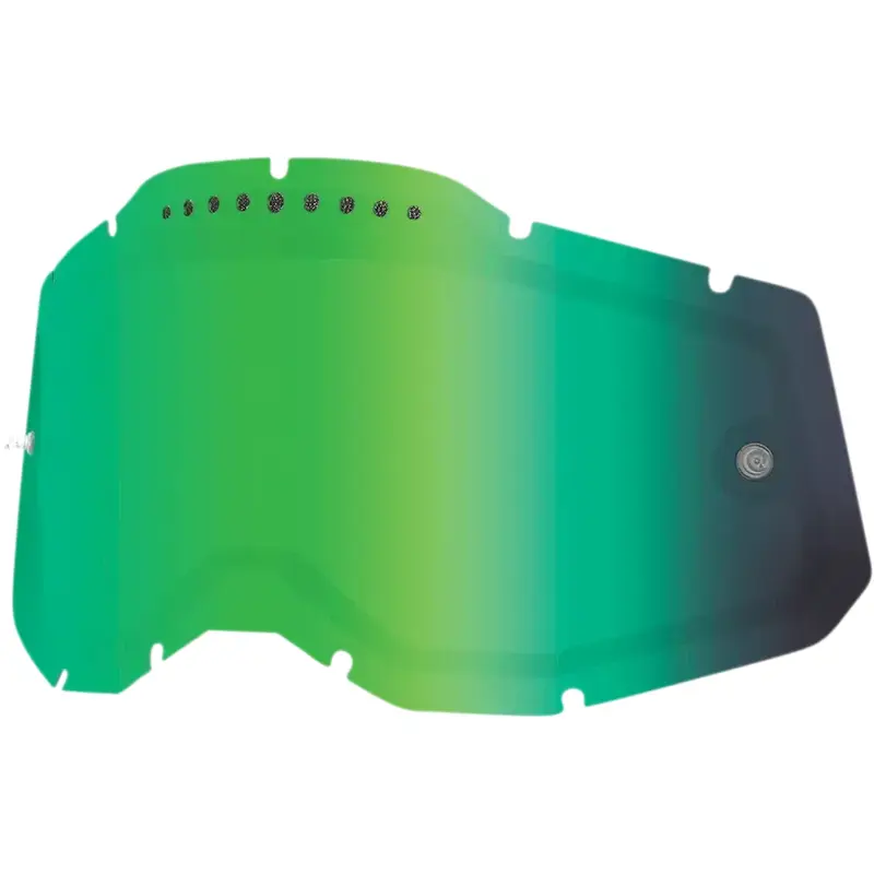 100% Accuri 2/Racecraft 2/Strata Fits 2 Lens - Dual Pane - Vented - Green Mirror