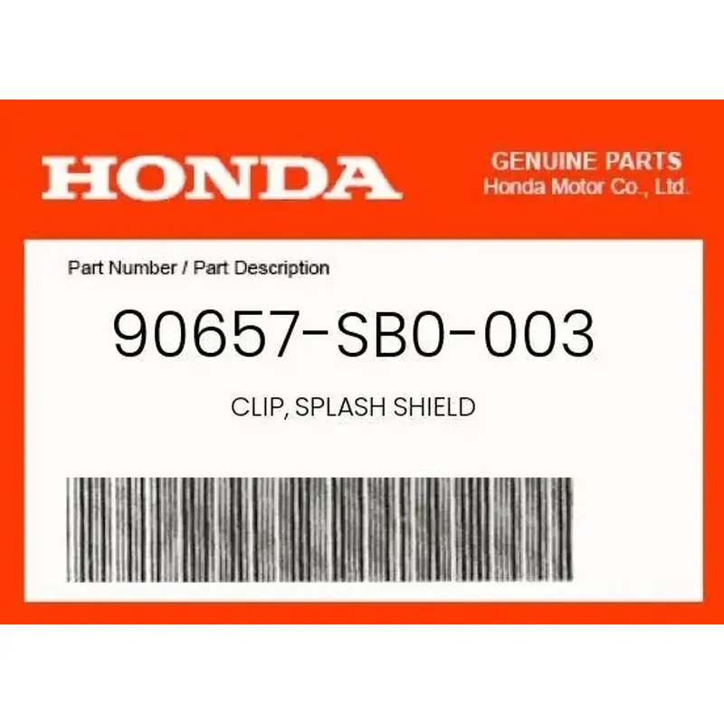 GENUINE OEM HONDA CLIP SPLASH SHIELD/ 90657-SB0-003