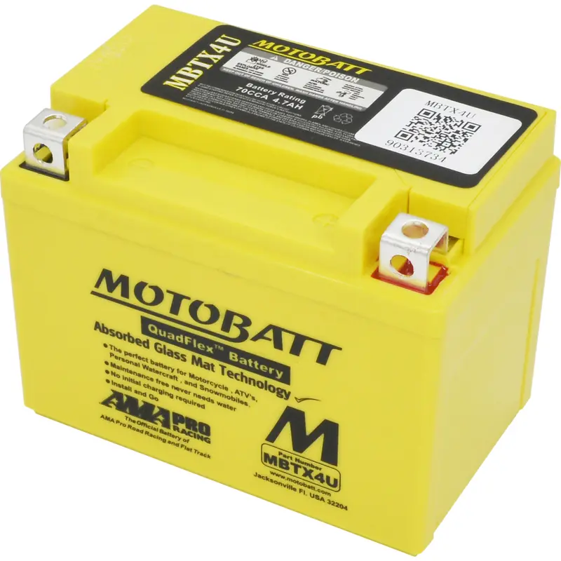 MOTOBATT BATTERY MBTX4U SEALED FACTORY ACTIVATED
