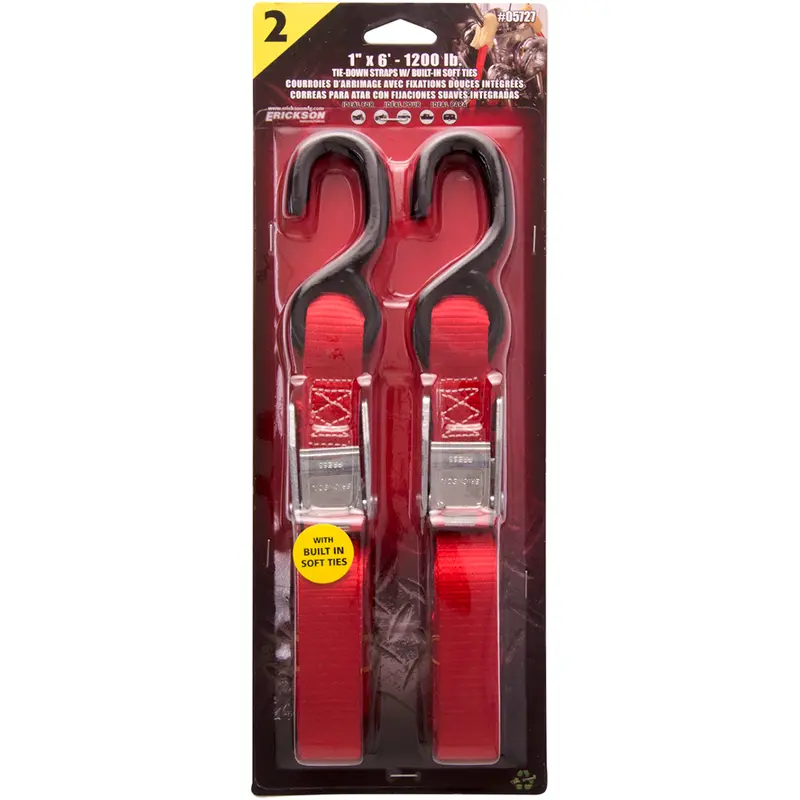 1" X 6' Tie-Downs with Built-In Soft Ties