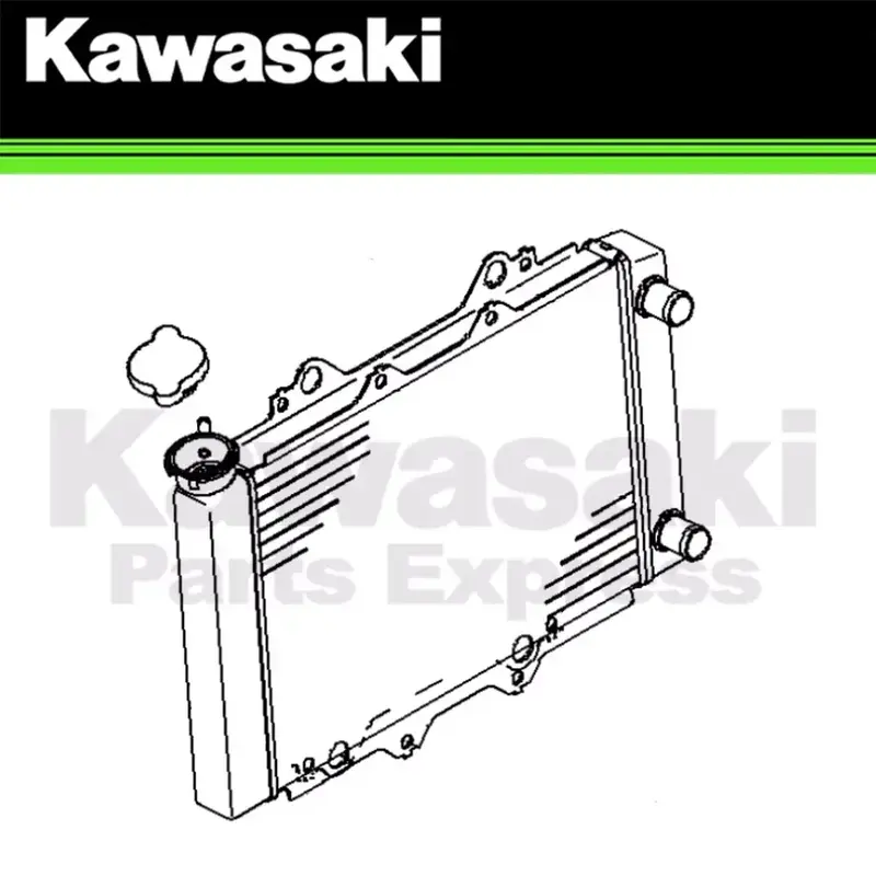 NEW 2008 - 2014 GENUINE KAWASAKI KFX 450R ENGINE RADIATOR ASSEMBLY 39061-0125