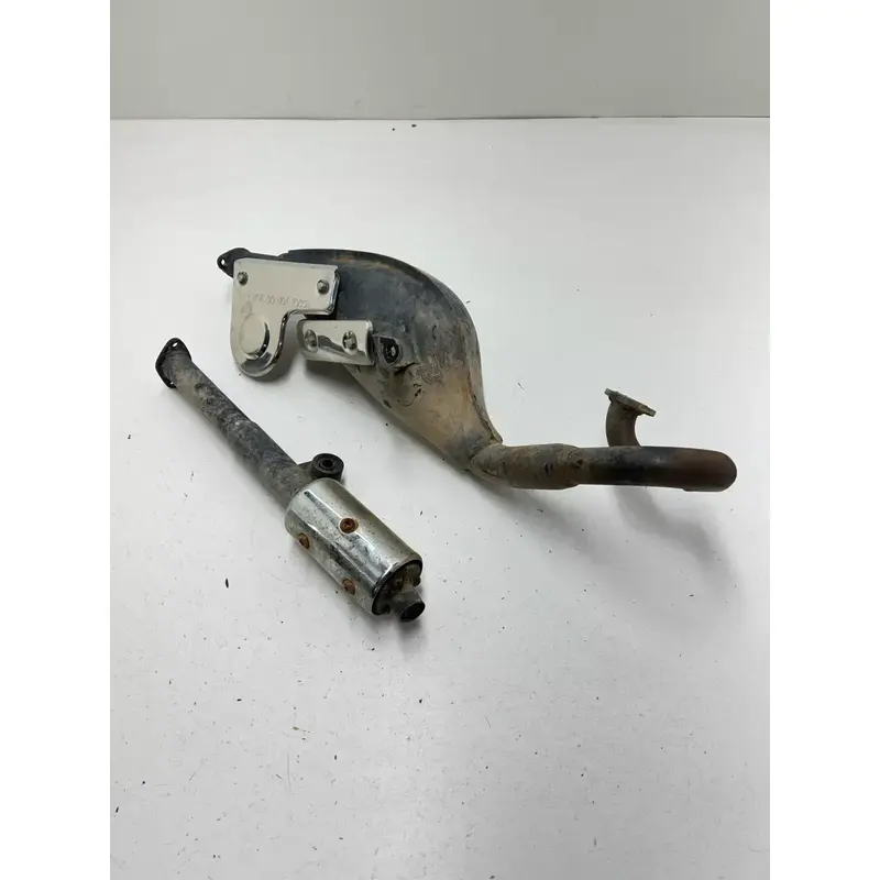04 2004 Arctic Cat 90 Y-12 2 Stroke 2x4 OEM Exhaust Header Pipe Silencer Muffle