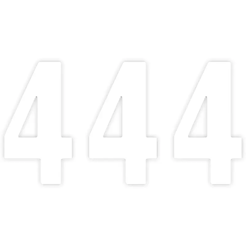 Factory effex Mini Pro Number 4 - White - 4"