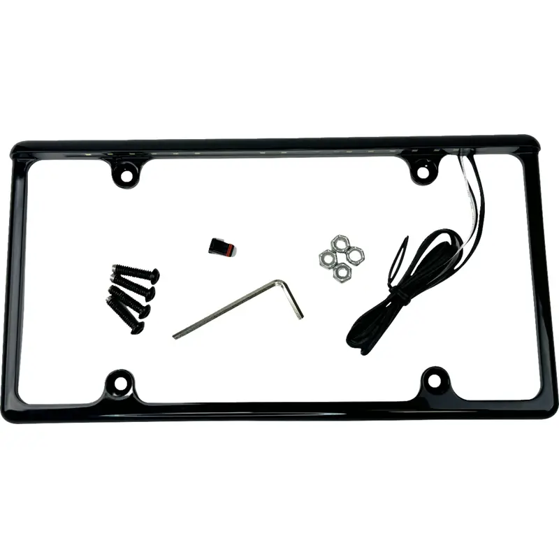 License Plate Frame with LED Tag Illumination