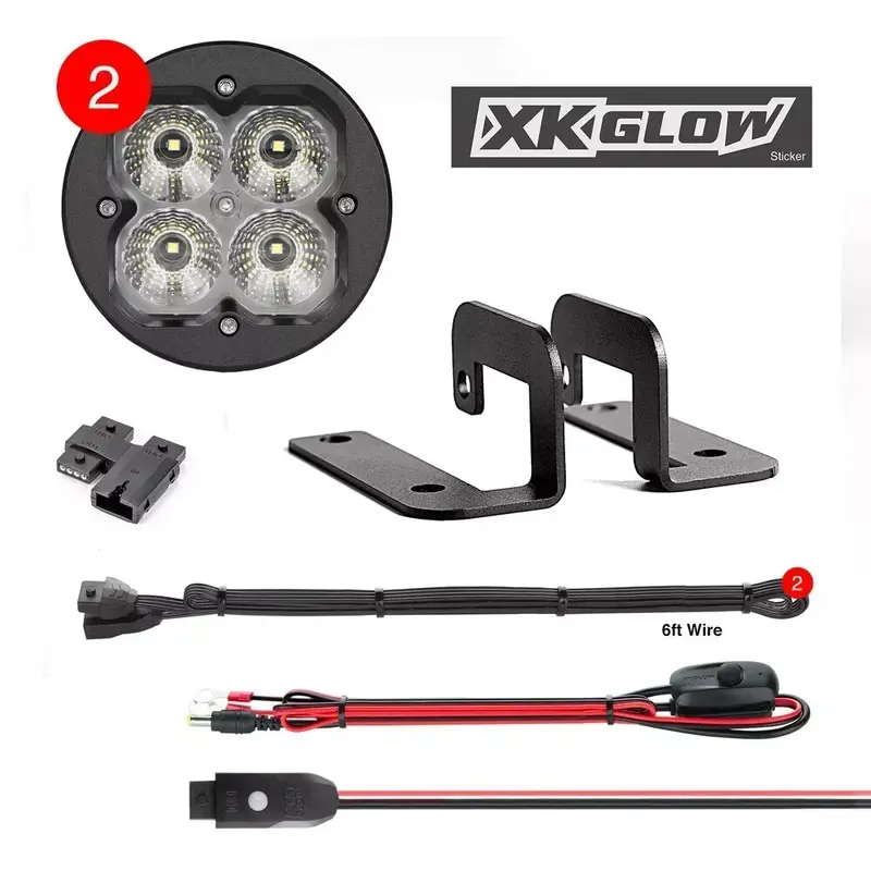 20W XKGLOW C3 Round Bkt Mnt Drv Beam Kit XK065003-D-KIT 653-0082 Brand New NOS