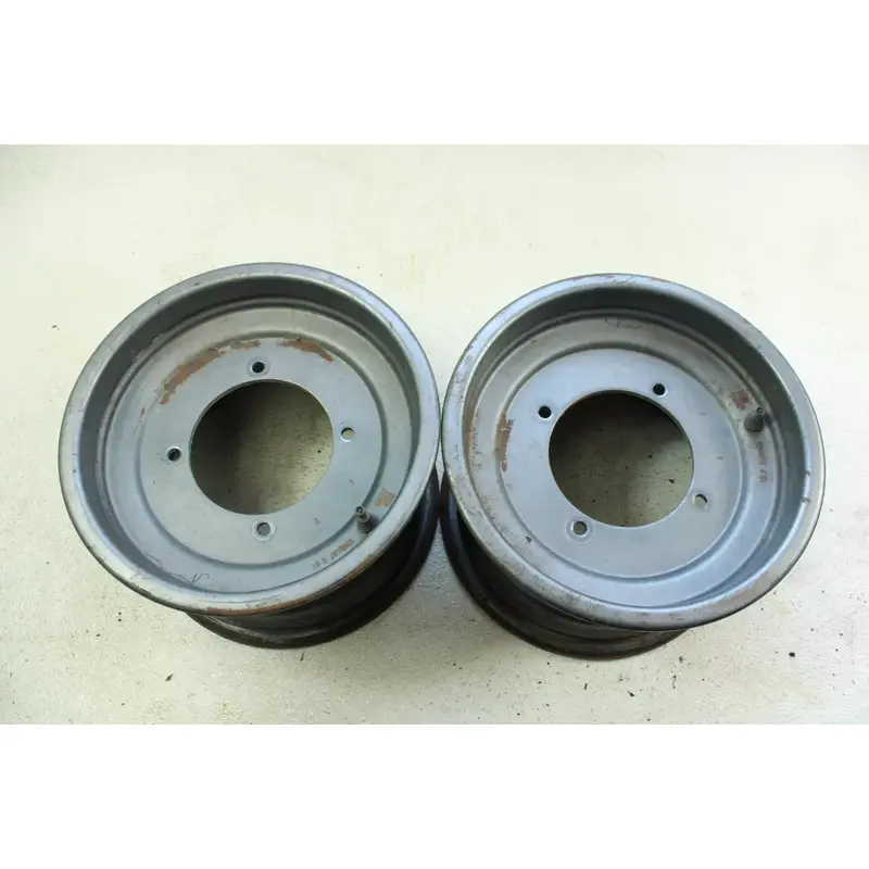 2002 Suzuki Quadrunner 250 Complete OEM 10x6.0 Front Wheel Set  B4464