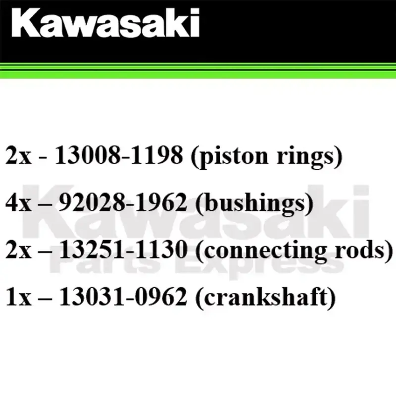 NEW 2005-2013 GENUINE KAWASAKI BRUTE FORCE CRANKSHAFT, RODS, BUSHINGS, RINGS