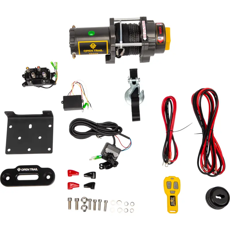 OPEN TRAIL 3500LB WINCH SYNTHETIC ROPE