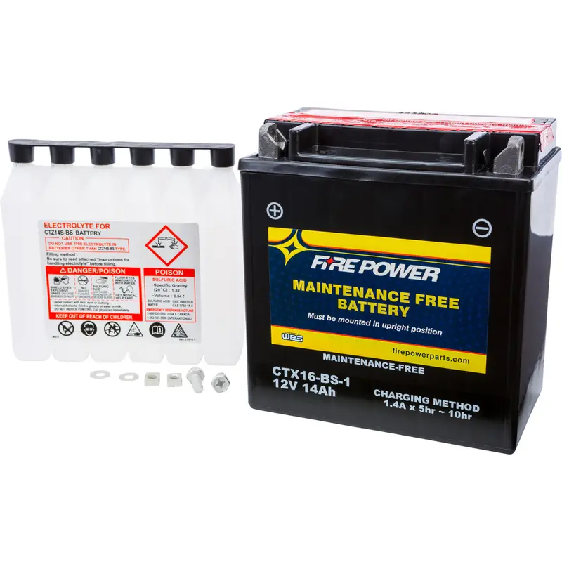 FIRE POWER BATTERY CTX16-BS-1 MAINTENANCE FREE
