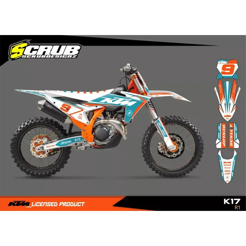 KTM Graphic SX SXF 2023 2024 125 250 300 350 450 Decals XC XCf SCRUB