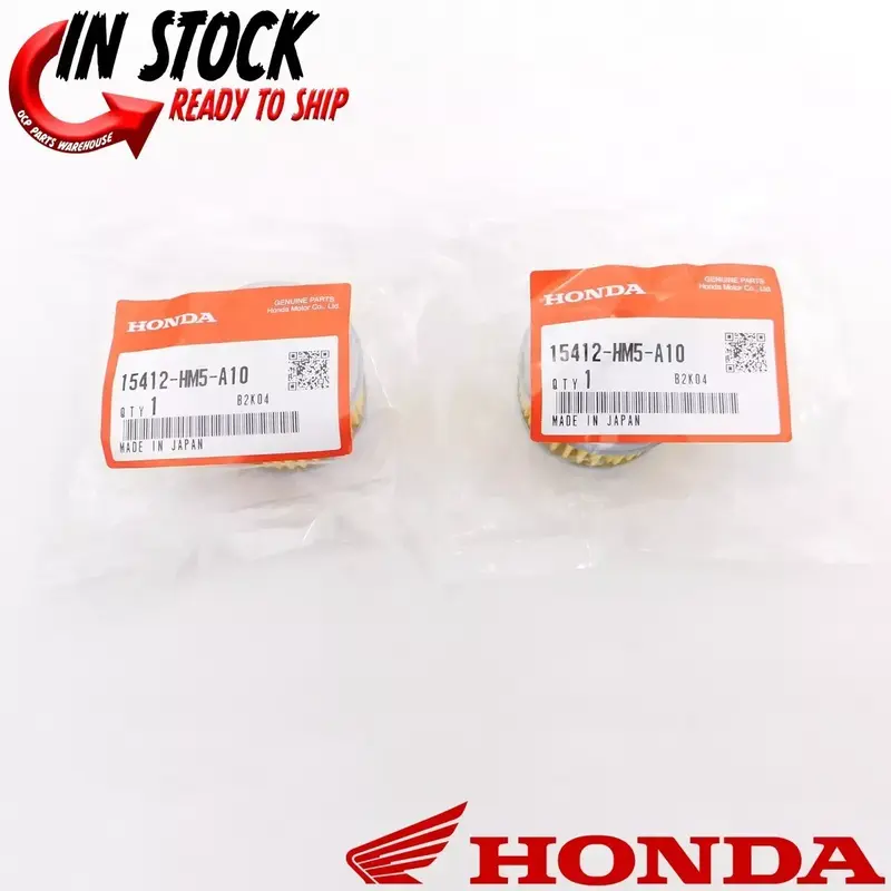 Honda HM5 Oil Filter 2 Pack Many TRX SXS 300-500 OEM GENUINE NEW  15412-HM5-A10
