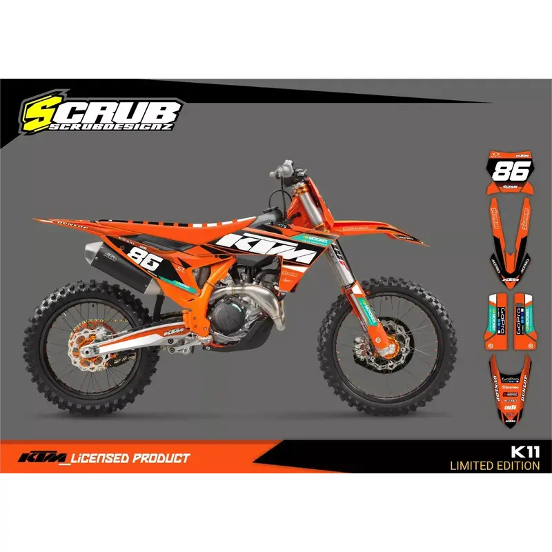 KTM SX SX-F XC XC-F 2023 2024 125 250 300 350 450 Graphics Decals Stickers