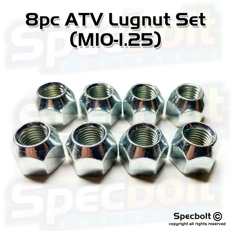 8pcs M10-1.25 ATV Lug Nut Set Honda Suzuki Kawasaki Yamaha Wheel lugnut M10 1.25