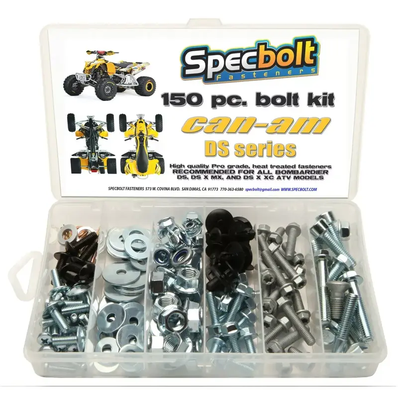 150pc CAN-AM DS450 Bolt kit ATV DS 450 MX XC X Bombardier Can Am body motor lugs