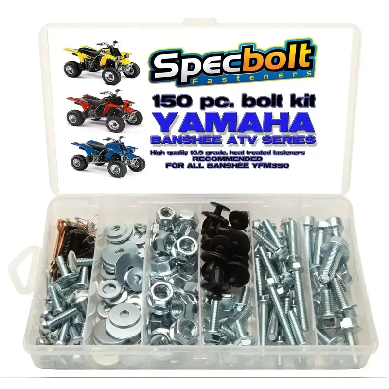 150pc Specbolt YAMAHA BANSHEE YFZ350 ATV Bolt Kit plastic body engine lug nuts