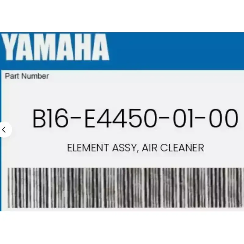 Yamaha Genuine OEM Authentic Air Filter B16-E4450-01-00