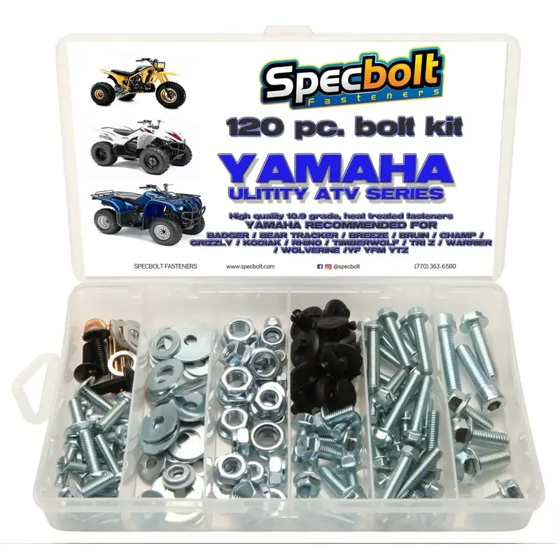 Yamaha ATV120pc bolt kit Wolverine Warrior Grizzly RhinoKodiak Timberwolf fender