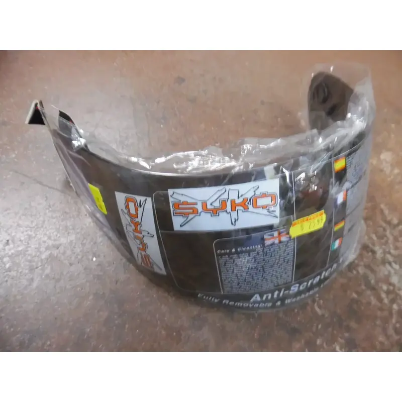 08-14  117496 SYKO SHIELD PLASTIC CHROME LENS NEW FOR COMET/FLASH/YAKUZA HELMETS