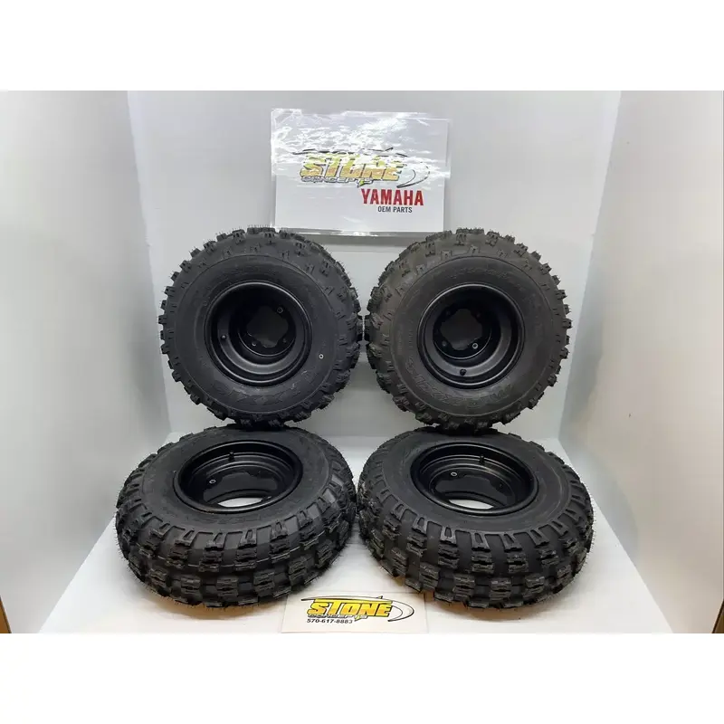FRONT/REAR WHEELS/MAXXIS RADIAL TIRES YAMAHA STOCK WARRIOR 350 20X10X9 21X7X10