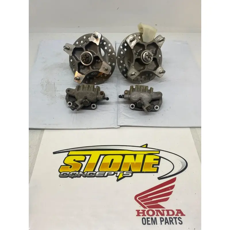 HONDA TRX450R TRX 450R FRONT END WHEEL HUBS SPINDLES CALIPERS UPDATE 250R D