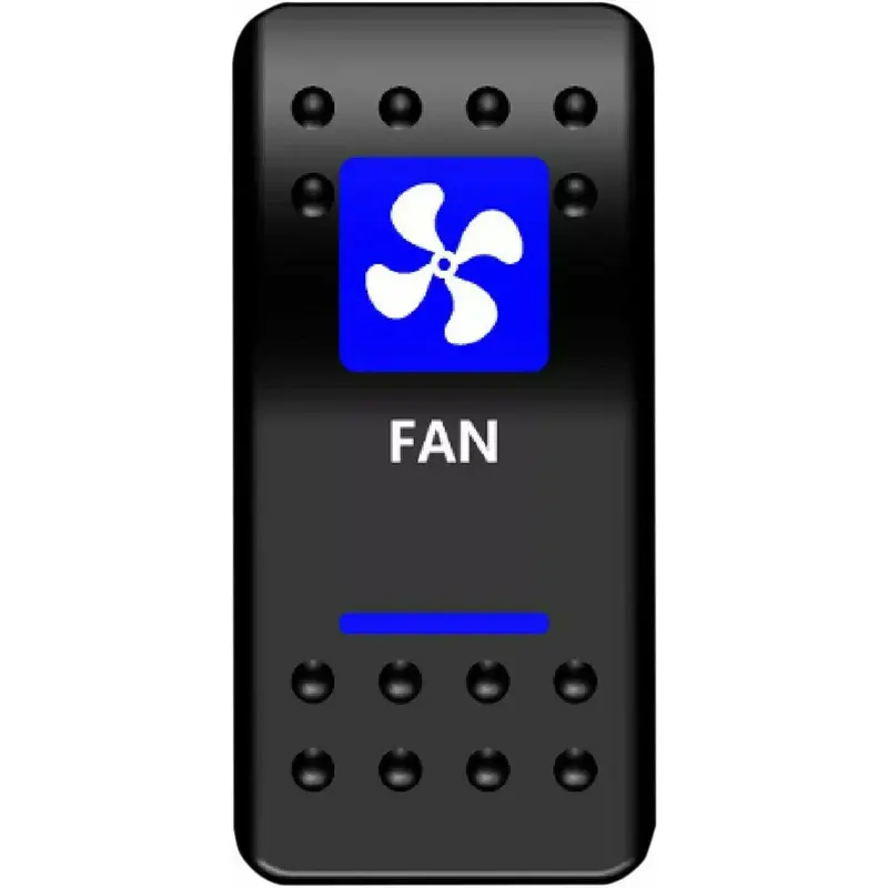 Moose Utility Division OFFROAD UTV LED Rocker Switch Blue Fan Light 2106-0455