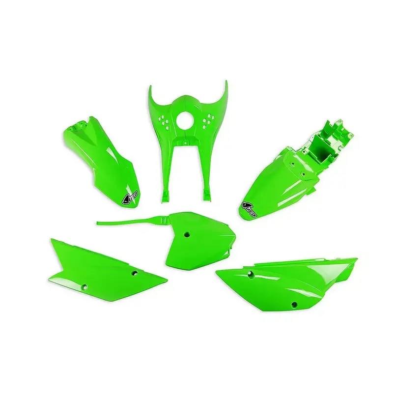 UFO Green Plastic Kit for Kawasaki: KLX110 (2010-2021), KLX110L (2010-2020)