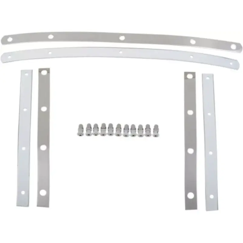 Memphis Shades Polished Stainless Steel Strap Kit for Memphis Fats Windshields