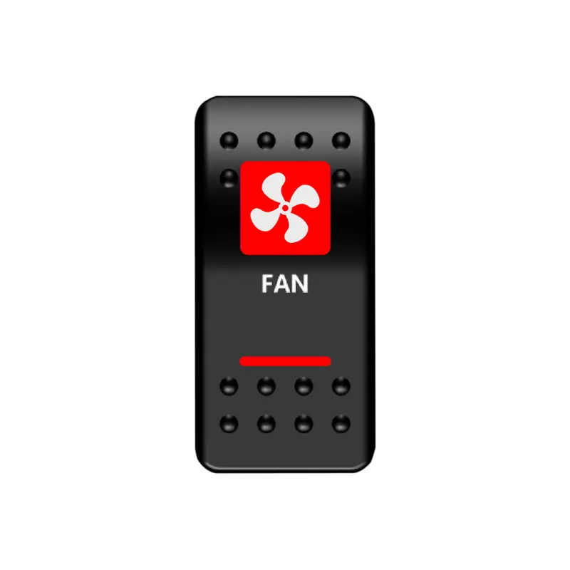 Moose Offroad - Rocker Switch - Fan - Red