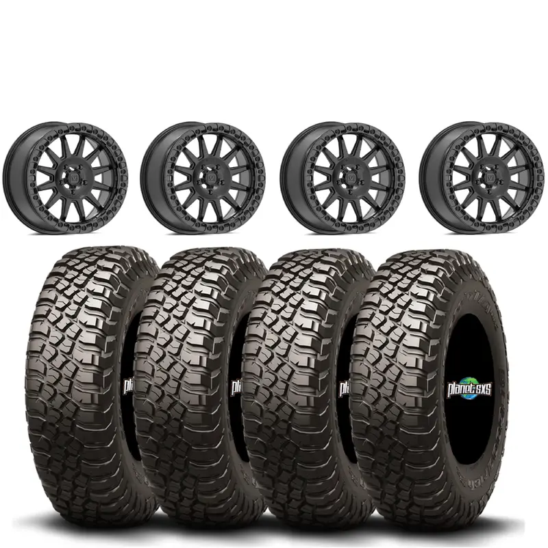 Valor V09 Beadlock Brushed Charcoal 5+2 on BFG KM3