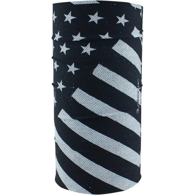 ZAN HEADGEAR Motley Tube? Fleece Lined - Black and White Flag TF091